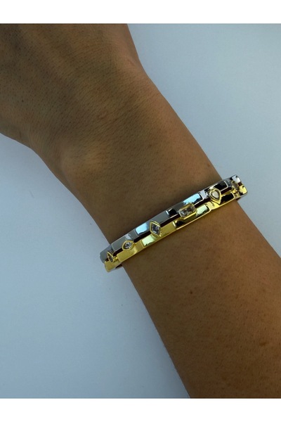 Pinardesign Gold Silver Kelepçe Bileklik