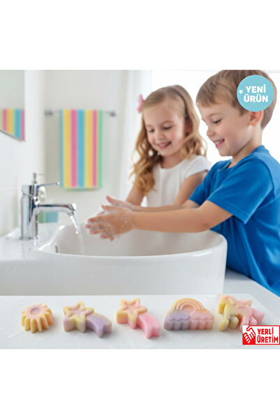 Chikopy El Yıkama Sabunu Gökkuşağı Şekilli Çilek Kokulu –Çocuklar İçin Sabun-...