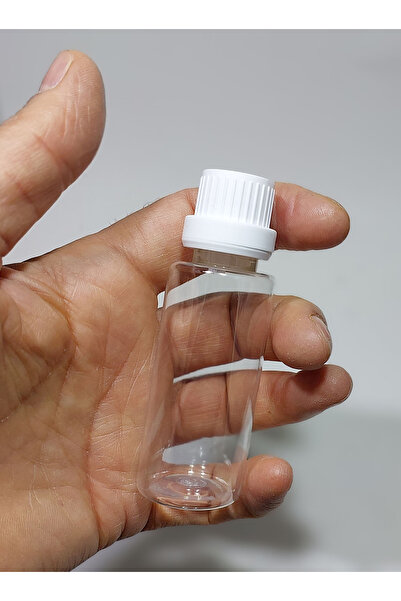 Durucam 50Pcs Transparent Plastic Shot Bottle Leakproofwhite with Lock Cap Fr...