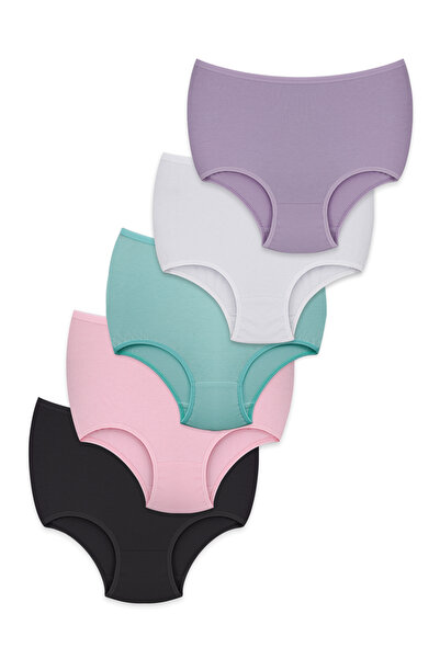 KoNFoRX Women's Panties High Waist 5 Pack - Everyday Use, Cotton, Underwear D...