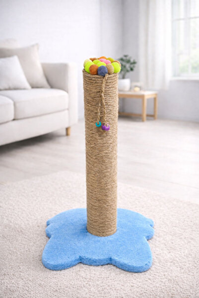 petlocations Scratching Post with Cat Head Figure 52cm