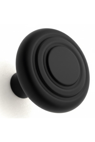Özen Metal Özen 9123 Matte Black Metal Furniture Button