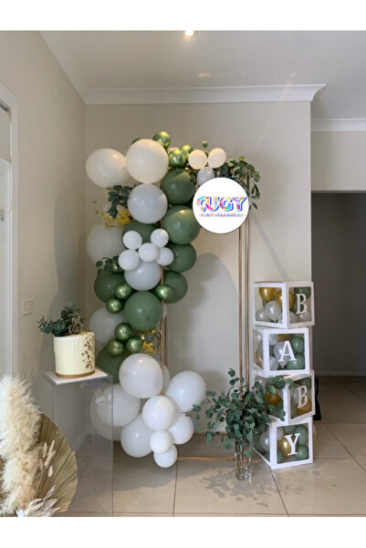 cugy parti malzemeleri Baby Written Transparent White Box Balloon Set 55 Pieces
