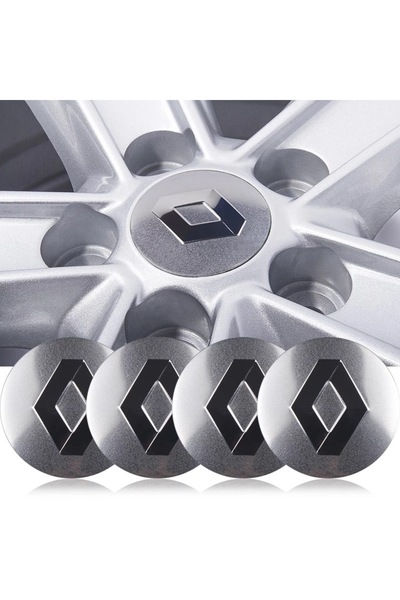 İKTUNING RENAULT LOGOLU ALÜMİNYUM MALZEME 56 MM JANT GÖBEK 4 ADET STIKCER