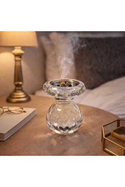 Generic مبخرة كريستال أنيقة – لمسة فخامة لغرفة النوم