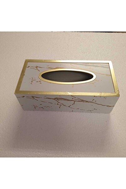 b11 Elegant white and gold tissue box – a luxurious and modern design