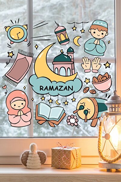 Grafikup Set de autocolante de perete din sticlă cu tematică Ramadan - 50x50 ...