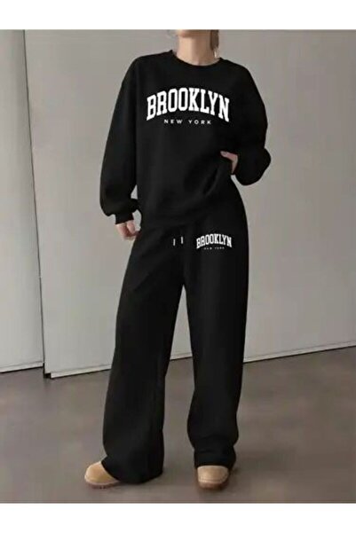 Kids Brooklyn Baskılı Pamuklu Kışlık Çocuk Alt Üst Takım