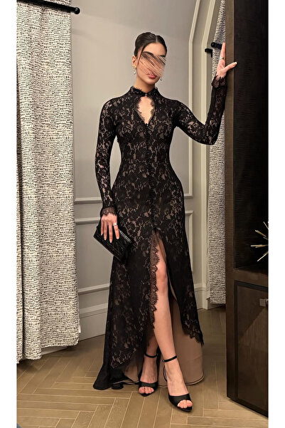 Viola Black lace dress