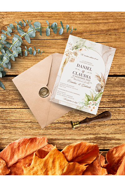 Aela.alc Invitatie nunta sau botez set 35 buc