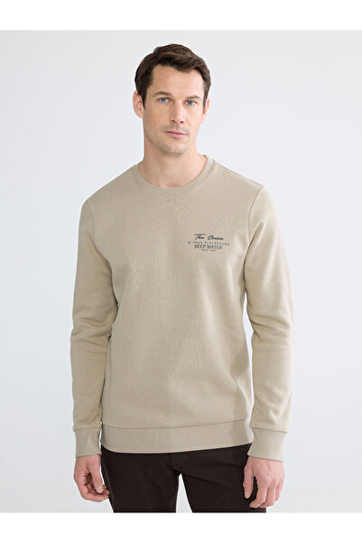 LC Waikiki Peak New Season Crew Neck Men's Thick Sweatshirt