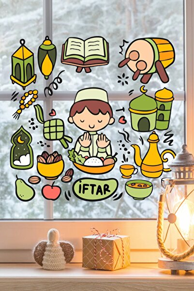 Grafikup Set de autocolante de perete din sticlă cu tematică Ramadan - 50x50 ...