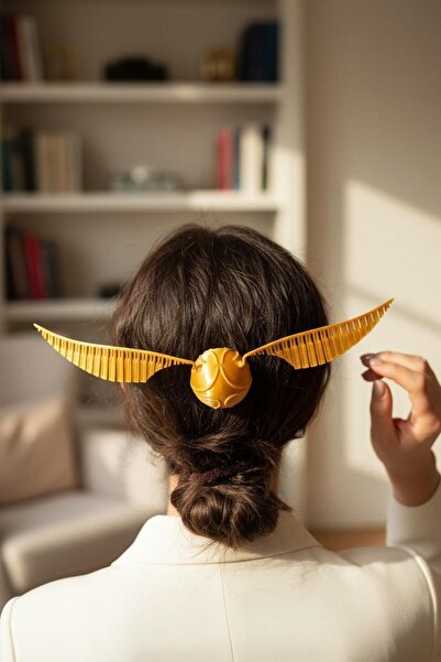 Bihome Ev Dekor & Hediyelik 3D Baskı Snitch Topuz Tokası | Kanat Detaylı Şık ...