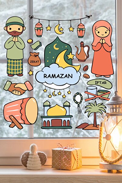 Grafikup Set de autocolante de perete din sticlă cu tematică Ramadan - 50x50 ...