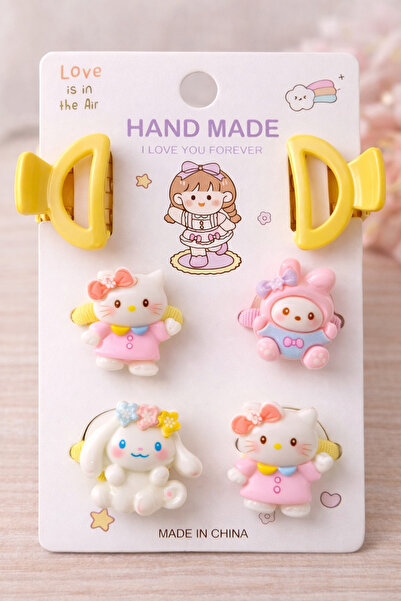 Renkli kids Girl and Baby Girl Buckle Set 6 Pieces