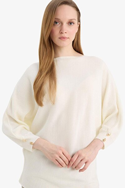 DeFacto Boat Neck Knitwear Sweater G8882Ax25Cw