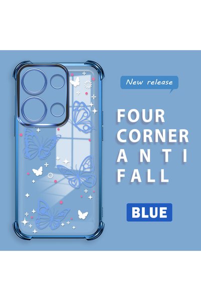 NO BRAND Xiaomi Poco M6 Pro 4g Compatible Stylish Butterfly Pattern Shockproof Phone Case