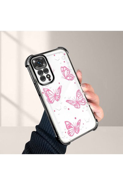 NO BRAND حافظة هاتف مقاومة للصدمات بنمط الفراشة الأنيق متوافقة مع هاتف Xiaomi...