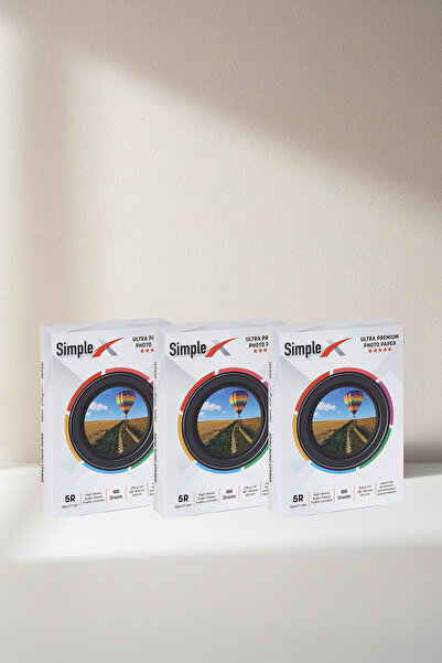 simplex 13x18 cm (5R) Parlak 3'lü Fotoğraf Kağıdı 270 Gr - 300 Adet