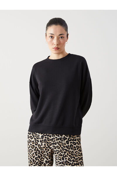 LC Waikiki Γυναικείο φούτερ Özmarka New Season Crew Neck oversized