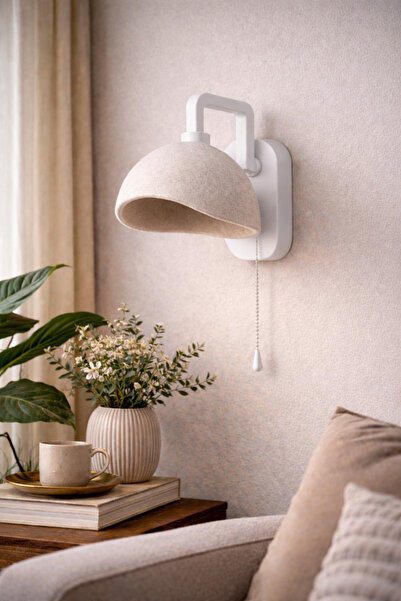 Limon 3D Desing Şarjlı Kablosuz Duvar Apliği LED Işıklı - Modern Başucu Lamba...