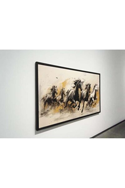 lawhat لوحات فنية خيل مطبوعة على قماش الكانفس موديل ( 2506)