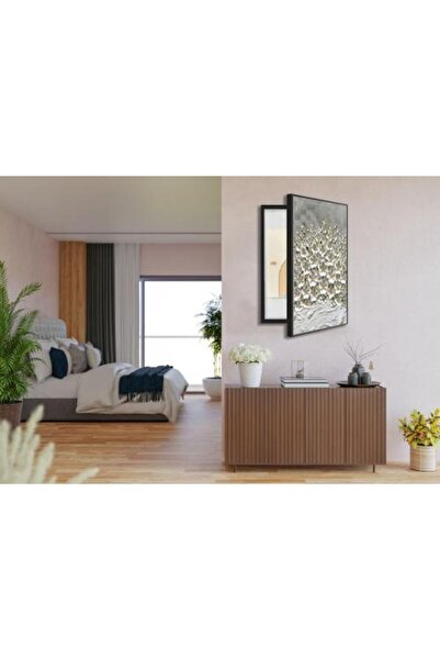 lawhat لوحة اخفاء الطبلون فن تجريدي مطبوعة على قماش الكانفس موديل ( 1815-T)