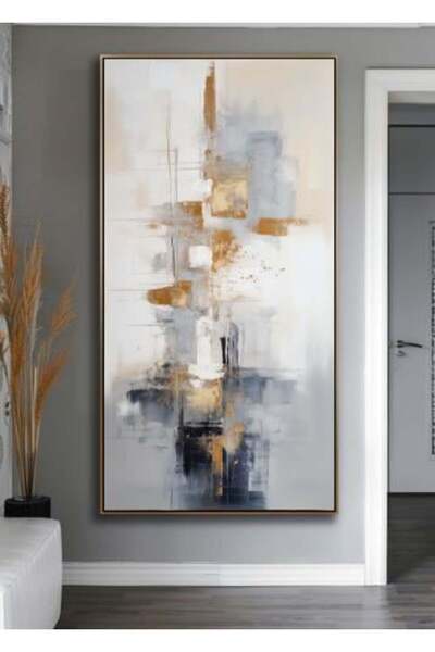 lawhat لوحات فنية تجريدي مطبوعة على قماش الكانفس موديل ( 2375)