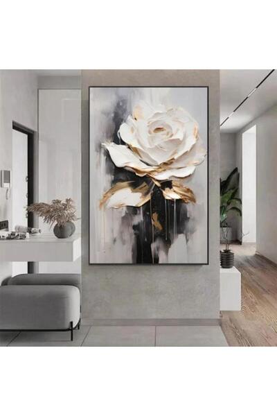 lawhat لوحات فنية مطبوعة ورد على قماش الكانفس موديل ( 2615)