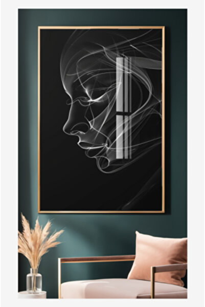 lawhat لوحة فاخرة بسيطة مجردة خطوط انسيابية مدخل غرفة المعيشة مطبوعة على قماش...