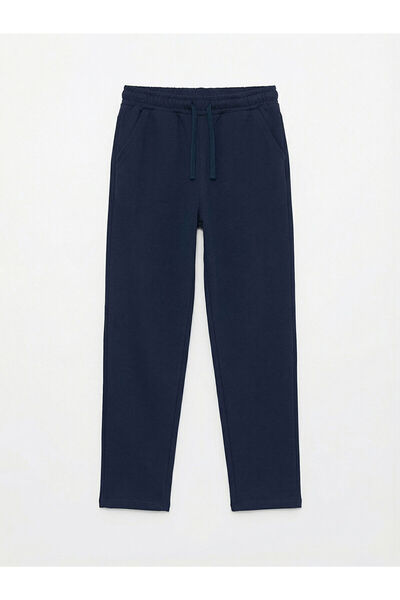 LC Waikiki بنطلون رياضي للأولاد من مجموعة إلسيفا باللون الأزرق الداكن مع خصر ...