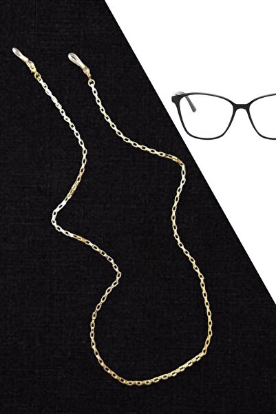 nftart.design Angled Gold Color Eyeglass Chain