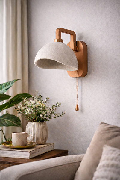 Limon 3D Desing Şarjlı Kablosuz Duvar Apliği LED Işıklı - Modern Başucu Lamba...