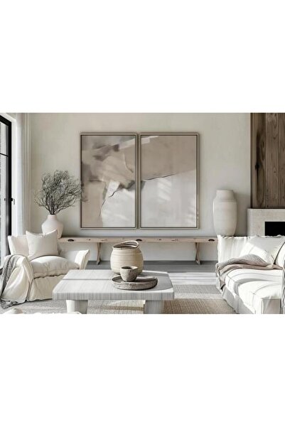 lawhat لوحات فنية تجريدي مطبوعة على قماش الكانفس موديل ( 2592)