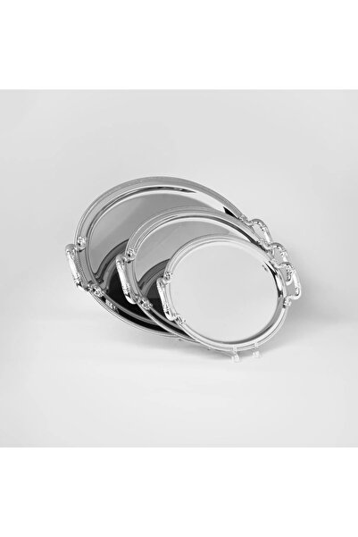 Generic 3-piece stainless steel serving tray set with an elegant design