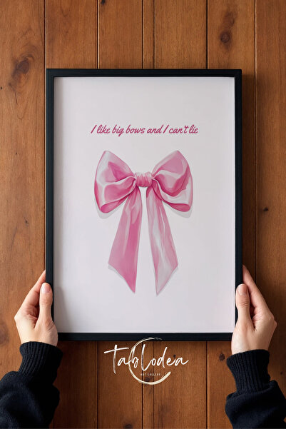 tablodea Pinterest Yazılı Pembe Fiyonk Tablosu TD Şık Genç Kız Odası Dekoru, ...