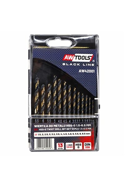 AwTools Metal drill set, AW42001, HSS M2, 1.5-6.5 mm, 13 pcs