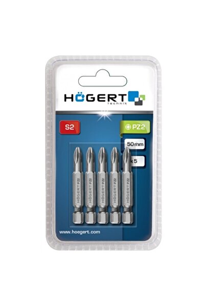 Hogert Set de 5 biți de șurubelniță, Hogert, hexagonali, PZ2, 50 mm, blister