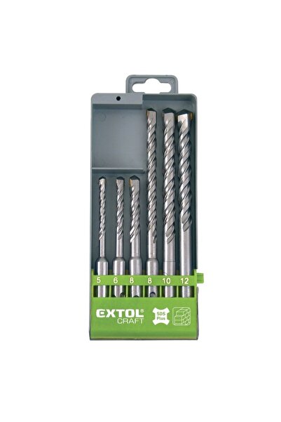 EXTOL CRAFT Set burghie pentru beton, 6 piese, Extol, 5-12 mm, SDS PLUS