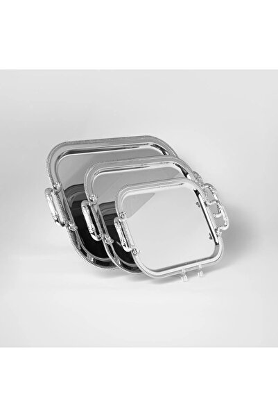 Bin Shihon 3-piece steel serving tray set