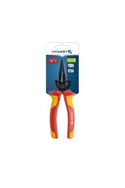 Hogert Long straight nose pliers, Hogert, VDE 1000 V, 160 mm