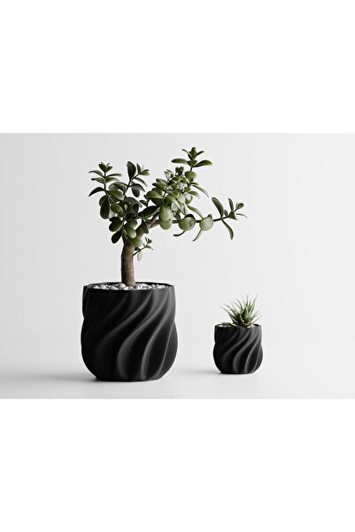 Sani Decorative pot Sani, Venice 119 x 119 x 112 mm, Matte Black
