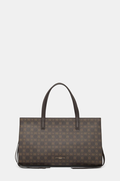 Vakko KAHVE MONOGRAM DERİ ÇANTA