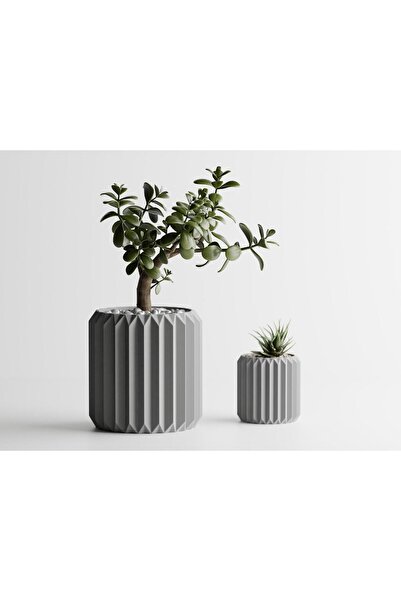 Sani Decorative pot Sani, Florida 100 x 100 x 103 mm, Light Grey Matt