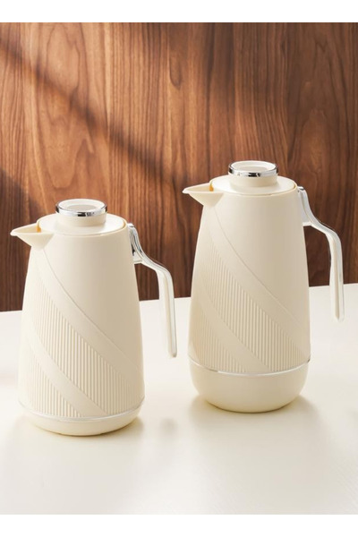 ALQANNAS Set of 2 High-Quality Tea & Coffee Thermoses, 1 L & 0.7 L Capacity