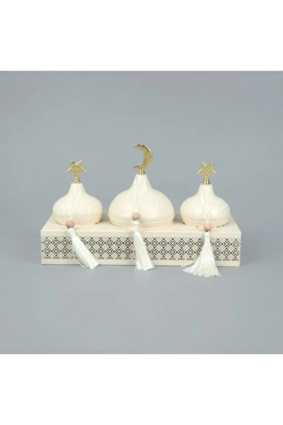 Generic Luxury Ramadan date tray with three compartments and a base – Crescen...