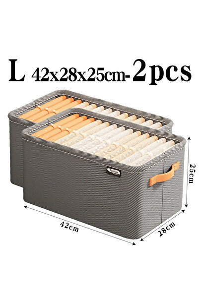 Choice منظم ملابس رمادي سميك مكون من قطعتين، مناسب لتخزين البناطيل والكنزات، ...