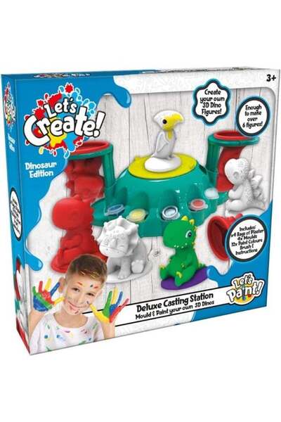 Sambro Deluxe Casting Station – Dinosaur Edition: Mould & Paint Your Own 3D D...