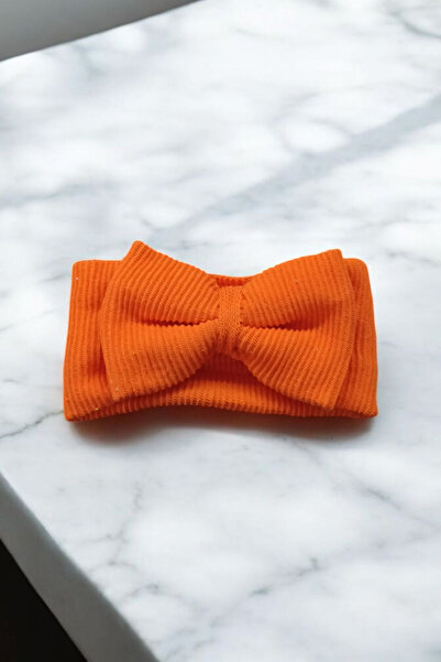ÖZKARDEŞLER BABY Baby and Child Bandana with Bow Orange