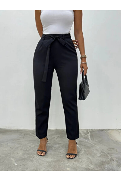 nedo7 Belted Ankle Pants -Black